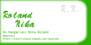 roland nika business card